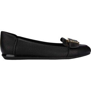 Kenneth Cole Reaction Women's Slip on Loafer Flat Buckle Detail Black Size 6.5M
